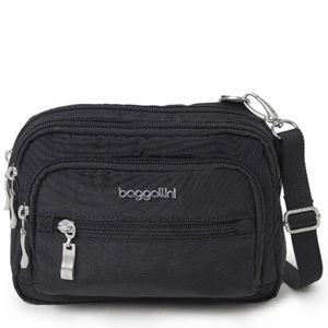 Triple Zipp Bagg | Black with sand lining